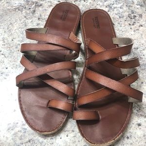 Brown strappy sandals